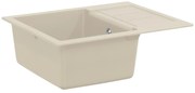 vidaXL Pia Bege 620 x 500 mm 80% Quartzo e 20% Resina