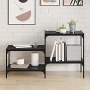 vidaXL Prancha de Estante para Livros 4 pcs Preto 100 x 40 x 1.5cm