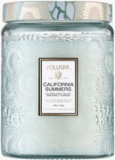 Vela perfumada artesanal California Summers (sal marinho, baunilha quente, madeira de teca)