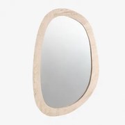 Espelho De Parede Irregular Em Pedra Natural Urkiz Travertine & 65 X 105 Cm - Sklum