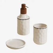 Conjunto De Banho Em Grés Arauzo Branco Quebrado - Sklum