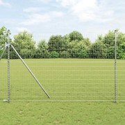 vidaXL Cerca Euro com 7 postes, 1,5 x 10m em aço galvanizado