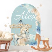 Autocolante decorativo - Arco com carrossel