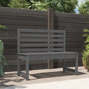 vidaXL Banco de jardim 109 cm madeira de pinho maciça cinzento