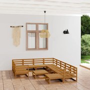 vidaXL 12 pcs conjunto lounge de jardim pinho maciço