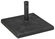 Outsunny Base para Chapéu de Sol de Resina 19 kg com Mastro de Ø32/38/48 mm para Jardim Varanda Pátio 51x51x32 cm Preto