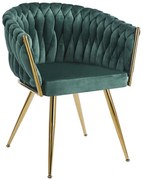 Cadeira Widny Golden Veludo - Verde