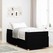 vidaXL Estrutura da Cama com colchão Preto 80 x 200 cm tecido