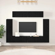 vidaXL Conjunto de móvel de TV 8 pcs Carvalho Preto 80 x 30 x 30.5 cm