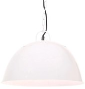 vidaXL Candeeiro suspenso vintage indust. redondo 25 W 41 cm E27 branco