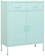 vidaXL Armário de arrumação aço 80x35x101,5 cm verde-hortelã