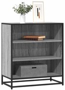 vidaXL Aparador 68x35x76 cm deriv. de madeira/metal cinzento sonoma