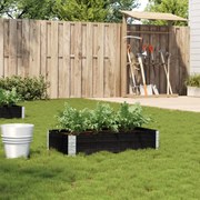 vidaXL Vaso/floreira de jardim 100x50 cm madeira de pinho maciça preto