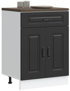 vidaXL Armário de cozinha baixo Kalmar madeira artificial preto