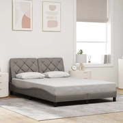 vidaXL Estrutura cama sem colchão 120x200 cm tecido cinza-acastanhado