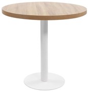vidaXL Mesa bistrô 80 cm MDF castanho-claro