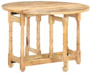 vidaXL Mesa de jantar redonda 110x76 cm madeira de mangueira maciça