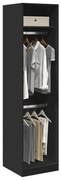 vidaXL Roupeiro 50x50x200 cm contraplacado preto