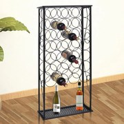 Garrafeira de metal, suporte para 28 garrafas de vinho