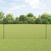 Postes de Cerca vidaXL 22 pcs U-Channel Cinza 140 cm Aço, Cerca Hexago