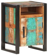 vidaXL Mesa de cabeceira 40x35x55 cm madeira recuperada maciça