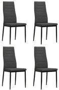 vidaXL Cadeiras de jantar 4 pcs tecido cinzento-escuro