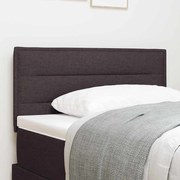 vidaXL Cabeceira LED com cabeceira Marrom Escuro 80 cm Poliéster