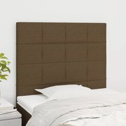 Cabeceira de cama 2 pcs tecido 80x5x78/88 cm castanho