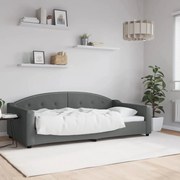 vidaXL Sofá-cama 100x200 cm tecido cinzento-escuro