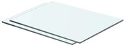 vidaXL Prateleiras 2 pcs 40x25 cm vidro transparente