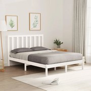 Estrutura de cama 120x200 cm madeira maciça branco