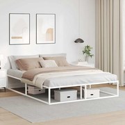 vidaXL Estrutura de cama sem colchão branco 160x200 cm metal