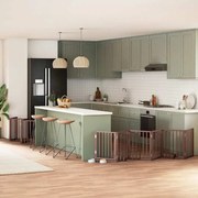 vidaXL Portão cães c/ porta dobrável 12 painéis 600 cm álamo castanho