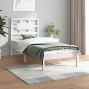 Estrutura de cama 90x200 cm pinho maciço branco