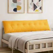 vidaXL Travesseiro para Costas Amarelo Claro 200 x 50 cm