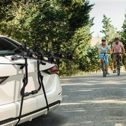 Porta-bicicletas para porta-bagagens carro com capacidade para 3 bicicletas montado com comprimento e ângulo ajustáveis preto