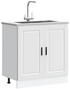 vidaXL Armário base para lavatório "Porto" Branco Madeira engenheirada