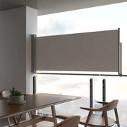vidaXL Toldo lateral retrátil para pátio 100x300 cm cinzento