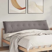 vidaXL Travesseiro para Costas Cinzento-acastanhado 200 x 19 x 50 cm