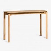 Consola De Entrada Retangular 120x40 Cm Em Mdf Com Folha De Carvalho Munden Castanho Roble - Sklum