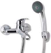 vidaXL Conjunto chuveiro torneira monocomando cromado