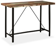 vidaXL Mesa de bar em madeira reciclada maciça 150x70x107 cm