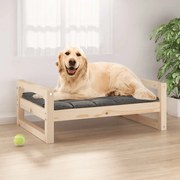 vidaXL Cama para cães 75,5x55,5x28 cm madeira de pinho maciça
