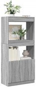 vidaXL Armário alto 63x33x140 cm derivados de madeira cinzento sonoma