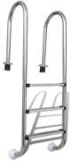 vidaXL Escada para piscina 3 degraus aço inoxidável 304 120 cm