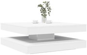 vidaXL Mesa de centro rotativa a 360 graus 90x90x34,5 cm branco