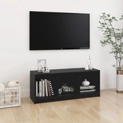 vidaXL Móvel de TV 104x33x41 cm madeira de pinho maciça preto
