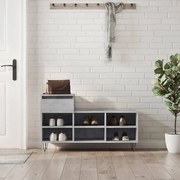 vidaXL Sapateira 102x36x60 cm derivados de madeira cinzento cimento