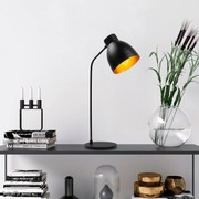 Candeeiro de Mesa Murek – Preto e Dourado – 18 x 29 x 60 cm