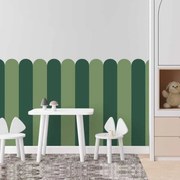 Papel de parede têxtil autoadesivo Arco - Olive Leaf (verde suave com impressão natural)